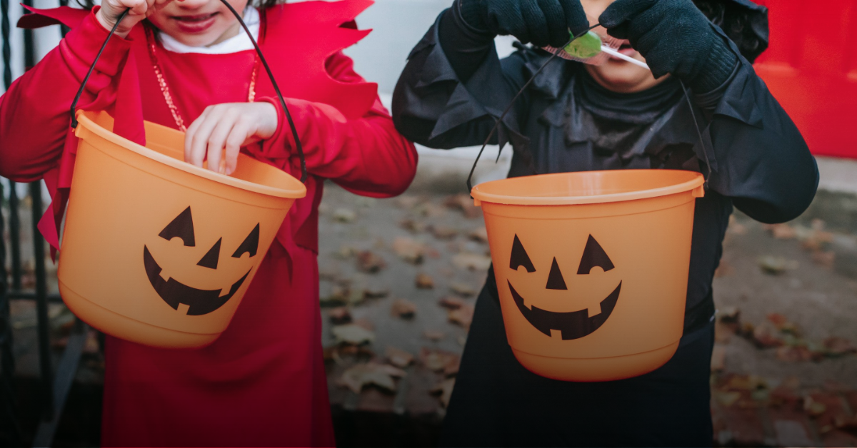 Trick or treating for candy