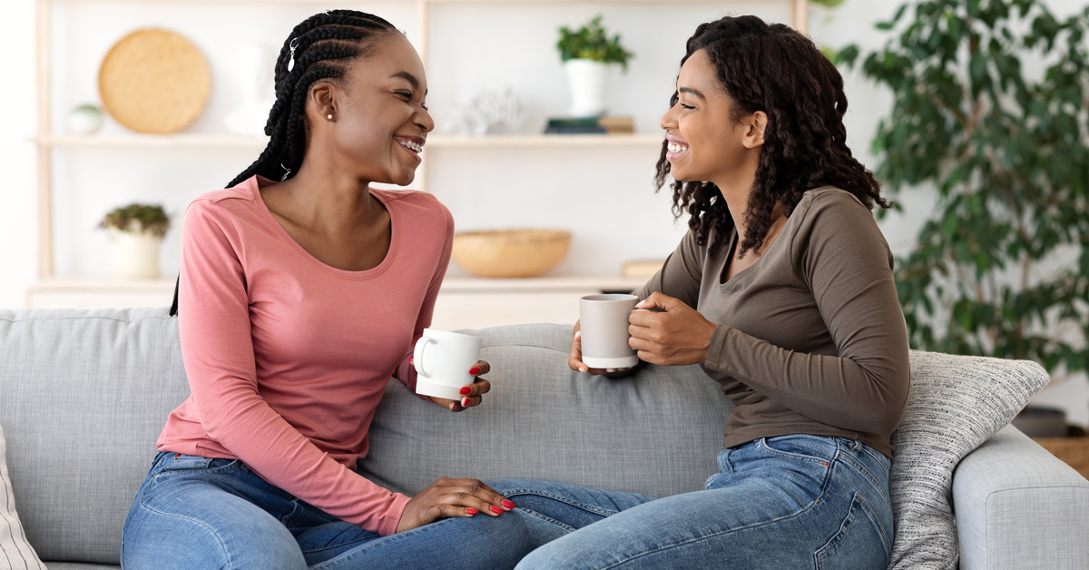 a pair of friends practice mindful communication 